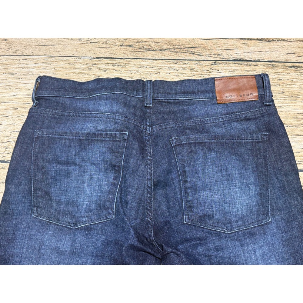 Mott & Bow Crosby Slim Jeans Men 34x32 Dark Indigo Blue Stretch Denim Pants